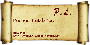 Puches Lukács névjegykártya